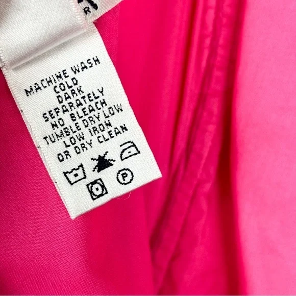 Vintage Lilly Pulitzer Hot Pink Belted Strapless Dress Sz 0 - Picture 8 of 11